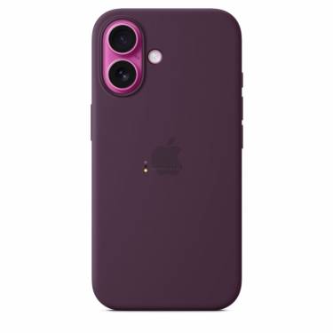 Apple iPhone 16 Silicone Case with MagSafe Plum